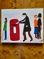 Buy  L.S Lowry Inspired Acrylic Painting Subject.  The Post Box. • 19.99£