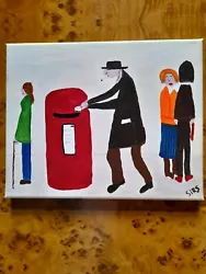 Buy Original Acrylic Painting Inspired By  L.S Lowry.  Subject.  The Post Box. • 24£
