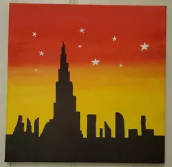 Buy Dubai City With Stars Painting  • 45£