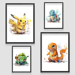 Buy Pokemon Starter Wall Art Poster Print Picture Home Kids A5 A4 A3 A2 • 3.99£