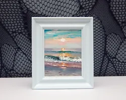 Buy Oil Painting, Original, Ocean, Coast, Beach, Seaside, Cornwall, Norfolk, Sunset • 25£