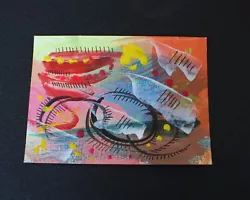 Buy Contemporary Abstract No1 Original ACEO Art Card Mixed Media Mini Artwork • 2.49£