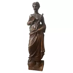 Buy 1850s Neoclassical Hand-Carved Walnut Italian Sculpture Of A Roman Bather • 1,446.70£