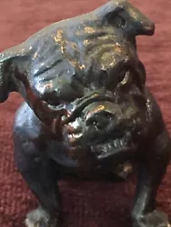 Buy Vintage Bronze Seated English Bulldog Statue Copper Color Face • 62.02£