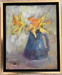 Buy Original Framed Impressionism Oil Art Still Life Floral Daffodil  10”x8” Signed • 280.66£