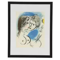Buy Marc Chagall The Painter With The Palette Offset Lithograph Print 8.5x11 Framed • 70.50£