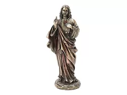 Buy Sacred Heart Of Jesus Christ Cold Cast Bronze & Resin Statue Sculpture Figurine • 57.33£