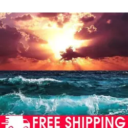 Buy Painting By Numbers Kit DIY Waves Clouds Canvas Oil Wall Art Picture Ornaments • 7.44£