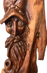 Buy Jack Leslin Driftwood Sculpture Wizard Man Face 18.5”l Signed Leslin 1985 • 236.71£