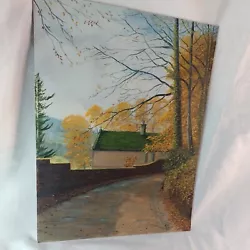 Buy Autumnal Picture Original Painting Trees House Valley Autumn Scene Signed • 28£