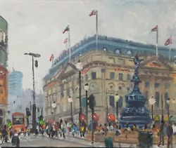 Buy London Piccadilly Circus, Oil Painting • 160£