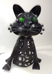 Buy Unique Welded Junk Art Metal Cat Sculpture Steampunk Garden Lantern  • 52.63£