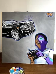 Buy “control Yours” Domo Painting Rolls Royce Alec Monopoly Kaws Mr.brainwash Pop Ar • 789.36£