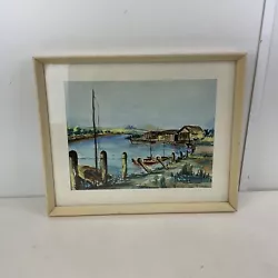 Buy Original Water Colour Painting - Boat House Scene Signed M.G Watson (X) S#563 • 5.53£