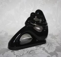 Buy Vintage Mother And Child Black Ceramic Modernist Figurine Sculpture • 22.99£