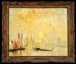 Buy Guerin Le Guay (1872-1945) Signed French Impressionist Oil Canvas  Sunset Venice • 335£