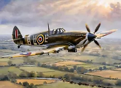Buy Spitfire Plane Aircraft Ww2 Canvas Picture Print Wall Art - Battle Of Britain • 14.95£