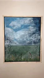 Buy Modern Contemporary OIL PAINTING Original Canvas Mixed Media  Landscape  FRAMED! • 75£