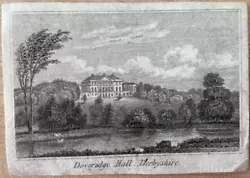 Buy Antique Print Doveridge Hall Derbyshire C1860 • 4£