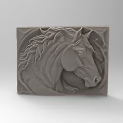Buy 3D Printable Horse Haed Flat Back STL File For CNC Router 3D Printer Laser Model • 2.32£