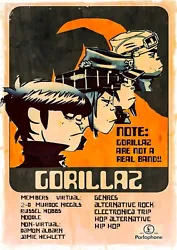 Buy Gorillaz Music Gig Concert Poster Classic Retro Rock Vintage  Art Print • 2.99£