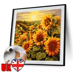 Buy Paint By Numbers Kit On Canvas DIY Oil Art Sunflower Picture Home Decor 20x20cm • 6.11£