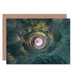 Buy Photo Painting Little Planet World Forest Vortex Blank Greeting Card • 4.42£
