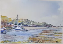 Buy Anglesey Red Wharf Bay Original Watercolour Painting Moody Landscape Seascape  • 25£