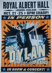 Buy Vintage Original Bob Dylan Poster Lithograph  Orange 2015 Limited Edition • 12.99£