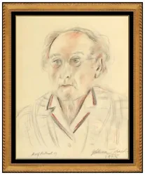 Buy William Zorach Rare Original Pastel Painting Signed Self Portrait Framed Artwork • 5,449.59£