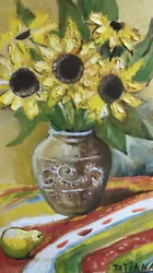 Buy Oil Painting￼ On Canvas “Sunflowers In A Vase “￼ Original Work￼ • 29.76£