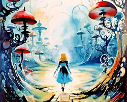 Buy Salvador Dali Alice In Wonderland Surreal Painting  8x10 Giclee Art Photo Print • 11.84£