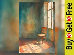 Buy Solitary Chair By Window Watercolor Painting Print 5 X7  On Matte Paper • 4.99£