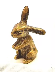 Buy Rabbit Figurine Antique Old Gold Lustre Vintage Solid Brass Bugs Bunny Hare Cute • 69.99£