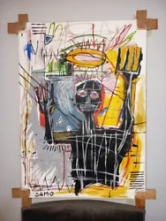 Buy Jean-Michel Basquiat (Handmade) Acrylic Painting Signed And Sealed 50x70 Cm. • 798.63£