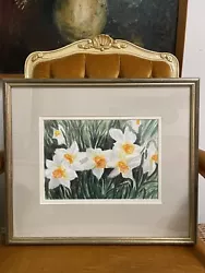 Buy Modern Watercolour Of Daffodils, Signed And Dated 1999.,Superb Framing. • 15£