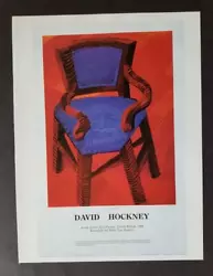 Buy David Hockney  The Chair  Poster Print Offset Lithograph 1994 • 37.88£