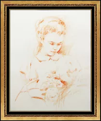 Buy PINO Daeni Original Drawing Signed Child Portrait Floral Bouquet Framed Artwork • 4,377.61£