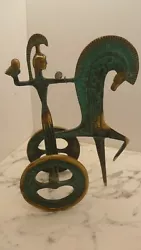 Buy Vintage Etruscan/Greek Goddess Sculpture Athena On Her Chariot Antique Bronze • 17.12£