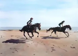 Buy 447 Cantering Across The Beach - Horse Riding Beach Seaside Seascape Ken Hayes • 21.99£