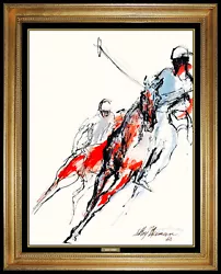 Buy LeRoy Neiman Original Acrylic Painting Signed Horse Racing Artwork Polo Sports • 22,852.99£