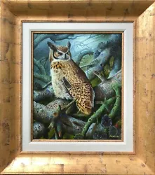 Buy Fine Art Original Framed Oil Painting On Canvas Owl In Forest Signed Eastman • 3,788.93£