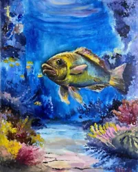 Buy Fish ORIGINAL Painting,8x10 Inch, FISH With Corals, Wall ART  DECOR, Home Gift • 40.52£