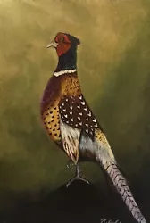 Buy Original Painting.  Pheasant Bird Wildlife . Fine Art. Signed K Eggleston • 24.99£