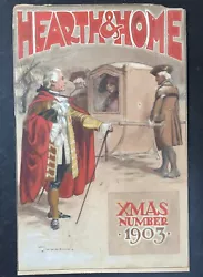 Buy Charles Crombie, Original Illustration For Hearth & Home Front Cover Xmas 1903 • 125£
