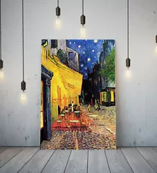 Buy Van Gogh Cafe Terrace Night -framed Canvas Painting Wall Art Picture Paper Print • 14.99£