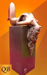 Buy Bronze Figurine Art Deco Sculpture Statue Nude Erotic Lady Hot Cast Figure • 239.95£