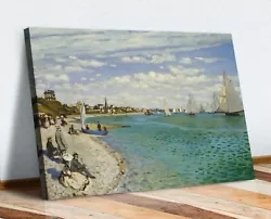 Buy CANVAS WALL ART  PAINTING PRINT ARTWORK Claude Monet Regatta At Sainte-Adresse • 14.99£
