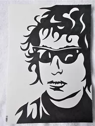 Buy A4 Art Marker Pen Sketch Drawing Bob Dylan Hair & Sunglasses Poster A Stylised 1 • 15£