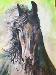 Buy Bay Stallion Horse-acrylic Painting • 35£